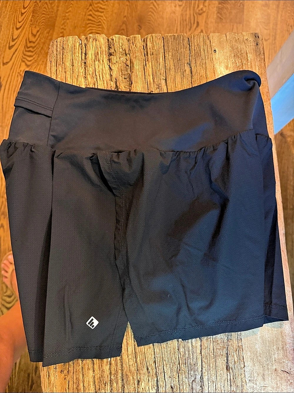 Fafrllov Women's Running Athletic Shorts High Waisted 
 Black Athletic Shorts La